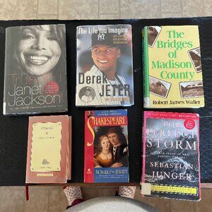 BOOKS ANY 3 FOR $6 - CELEBRITY JANET JACKSON, DEREK JETER & CLASSIC NOVELS, GUC
